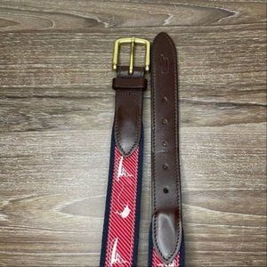 Vinyard Vines | Fishing Canvas Club Belt - Red ; 36